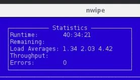 Nwipe statistics