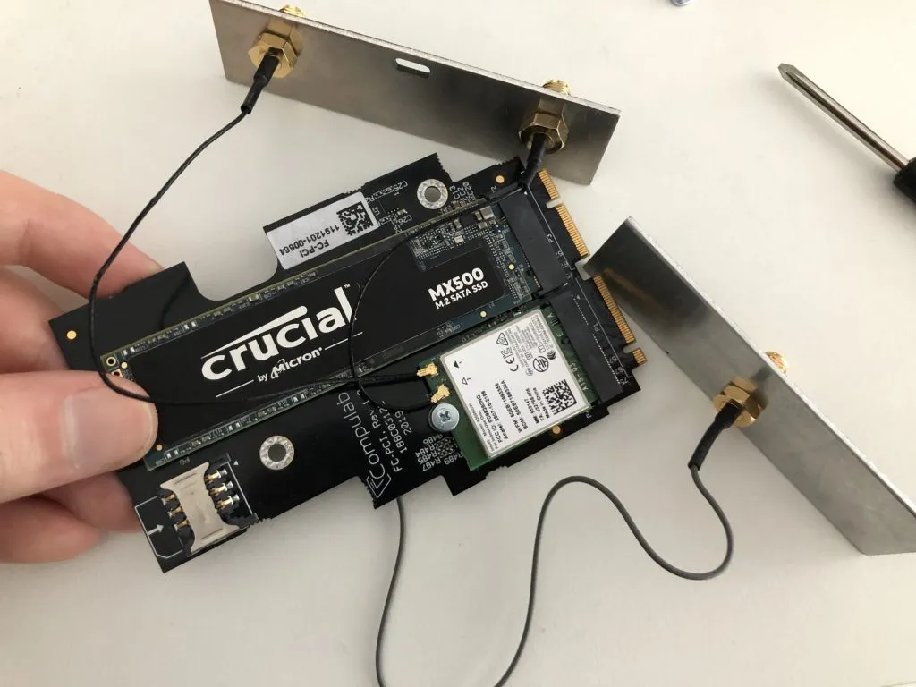 WiFi module and M.2 SSD